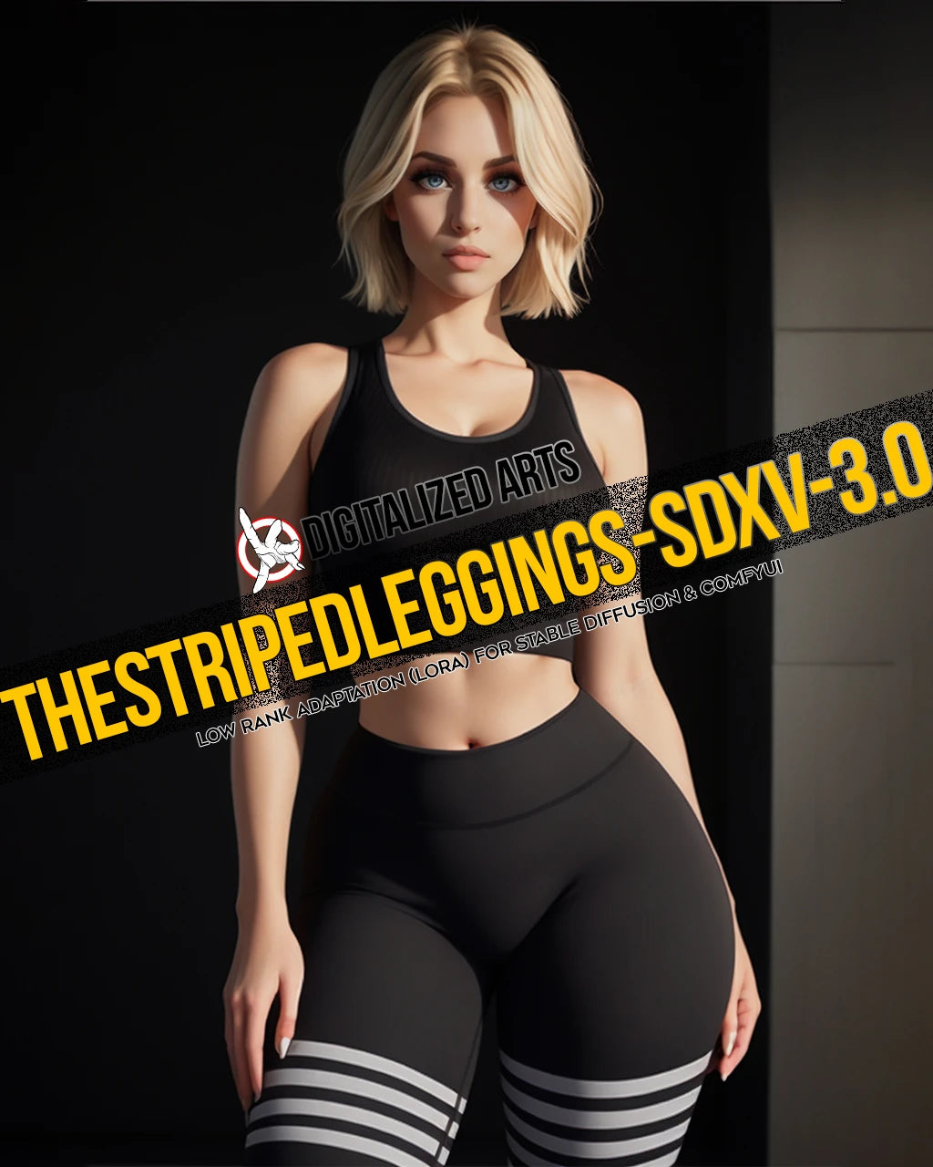 DigitalizedArts StripedLeggings - Professional Apparel & Pattern Overlay LoRA