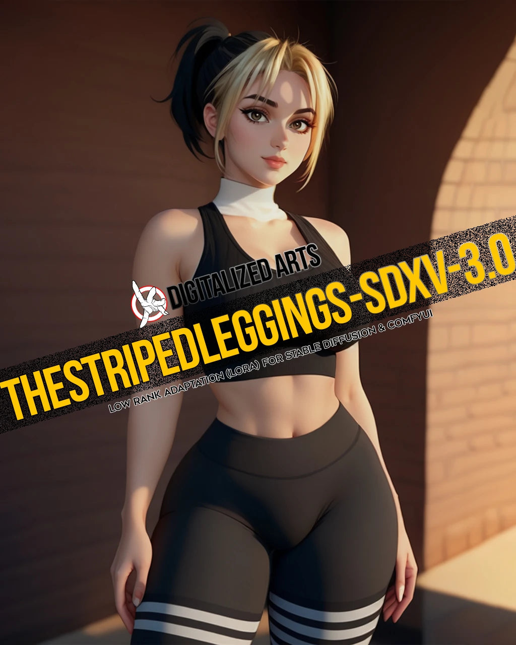 DigitalizedArts StripedLeggings - Professional Apparel & Pattern Overlay LoRA