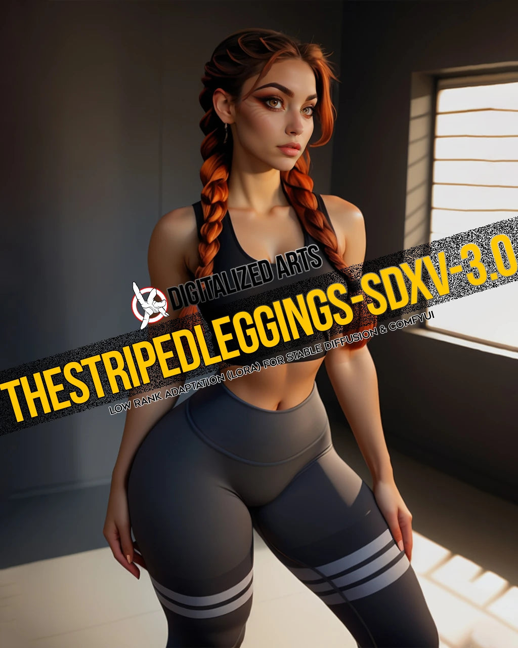 DigitalizedArts StripedLeggings - Professional Apparel & Pattern Overlay LoRA