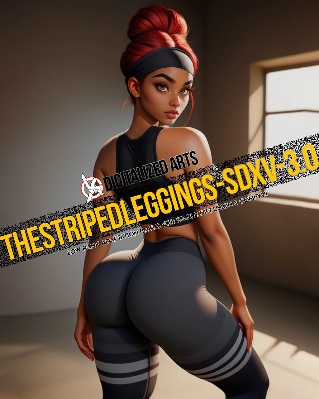 DigitalizedArts StripedLeggings - Professional Apparel & Pattern Overlay LoRA