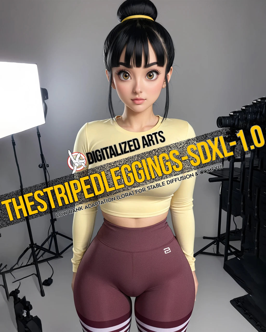 DigitalizedArts StripedLeggings - Professional Apparel & Pattern Overlay LoRA