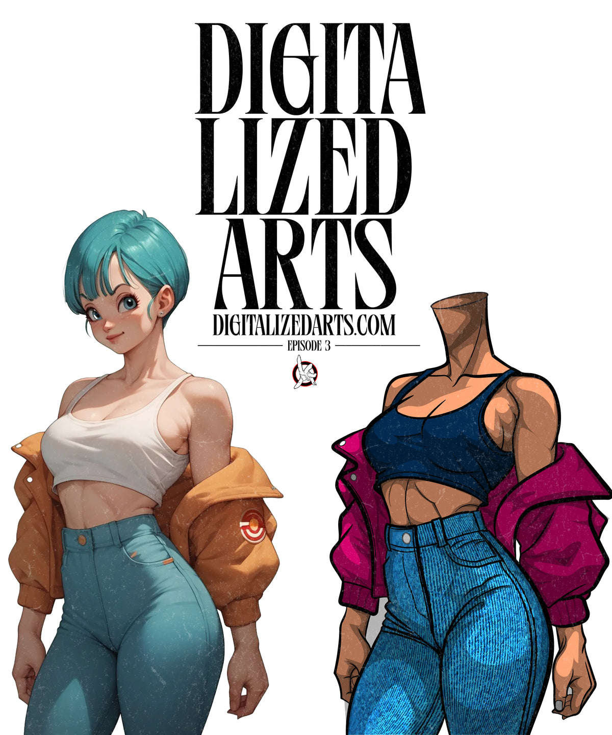 Épisode 3 - Modèle d'illustration vectorielle Dragon Ball Z de Bulma gratuit | Téléchargement Adobe Illustrator