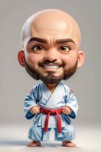 Custom A.I. Art featuring a stylized character in martial arts attire.