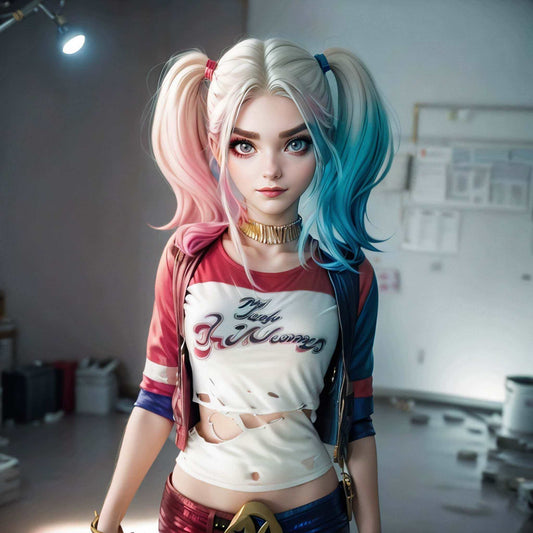 Cute digital superhero artwork of a miniature figure inspired by DC and Marvel heroes, perfect for personalized art.