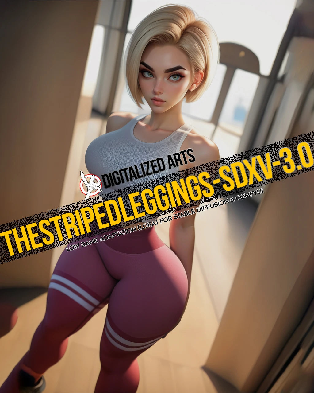 DigitalizedArts StripedLeggings - Professional Apparel & Pattern Overlay LoRA