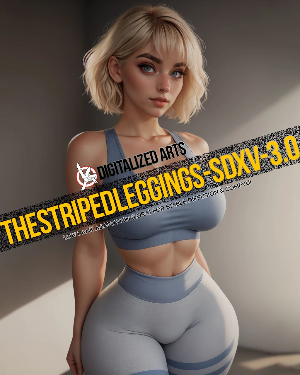 DigitalizedArts StripedLeggings - Professional Apparel & Pattern Overlay LoRA