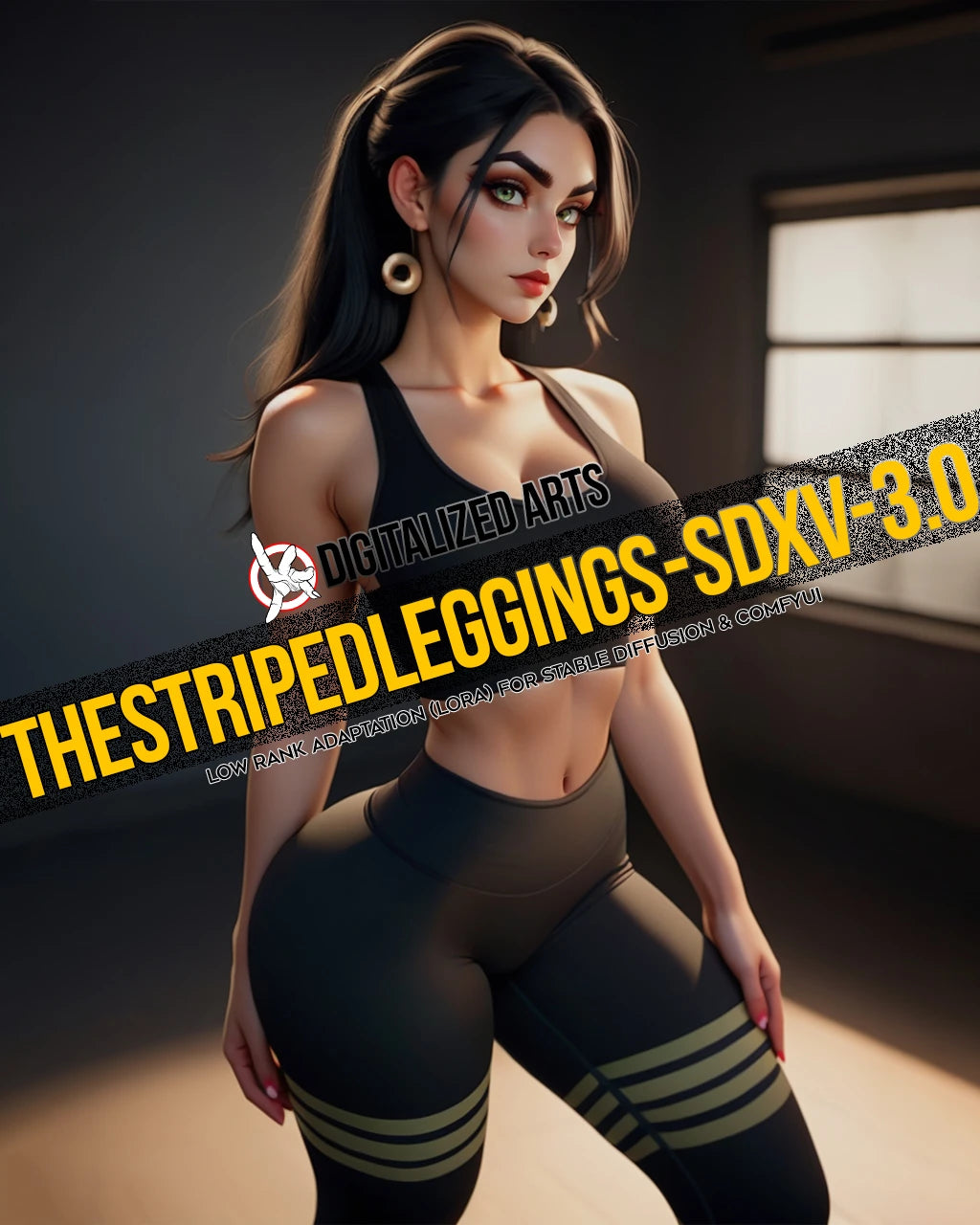 DigitalizedArts StripedLeggings - Professional Apparel & Pattern Overlay LoRA
