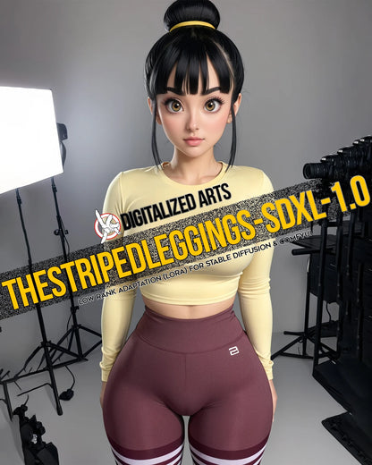 DigitalizedArts StripedLeggings - Professional Apparel & Pattern Overlay LoRA