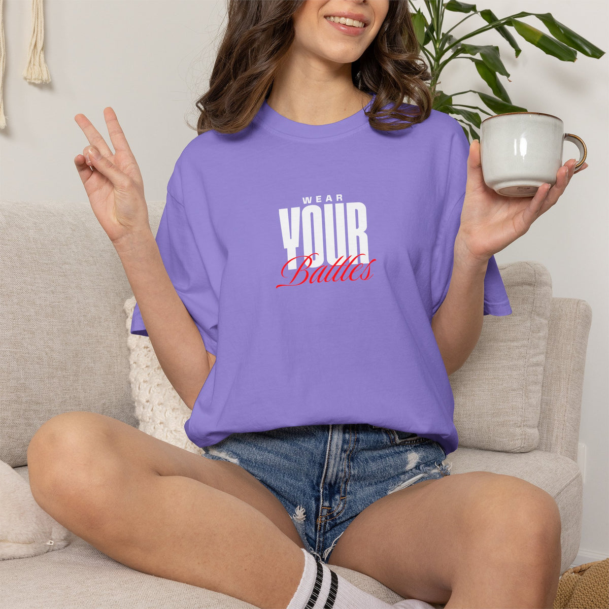 FPD - Wear Your Battles T-Shirt | Inspirational Motivational Typography Graphic Tee | Bold Statement Apparel