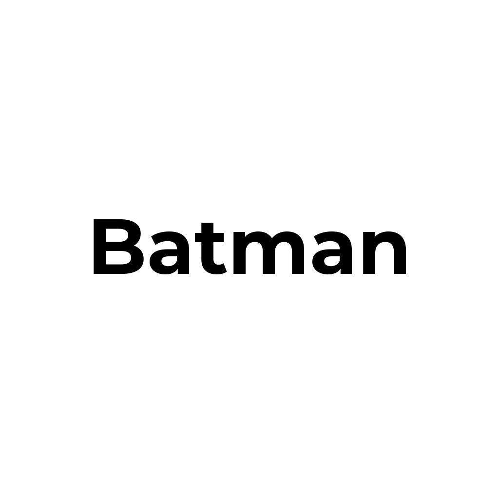 Superhero digitalized art with Batman text.