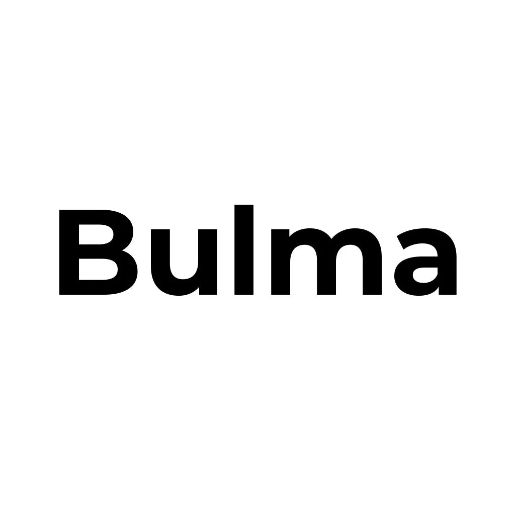 Custom anime A.I. art graphic with the word "Bulma" in bold black font.