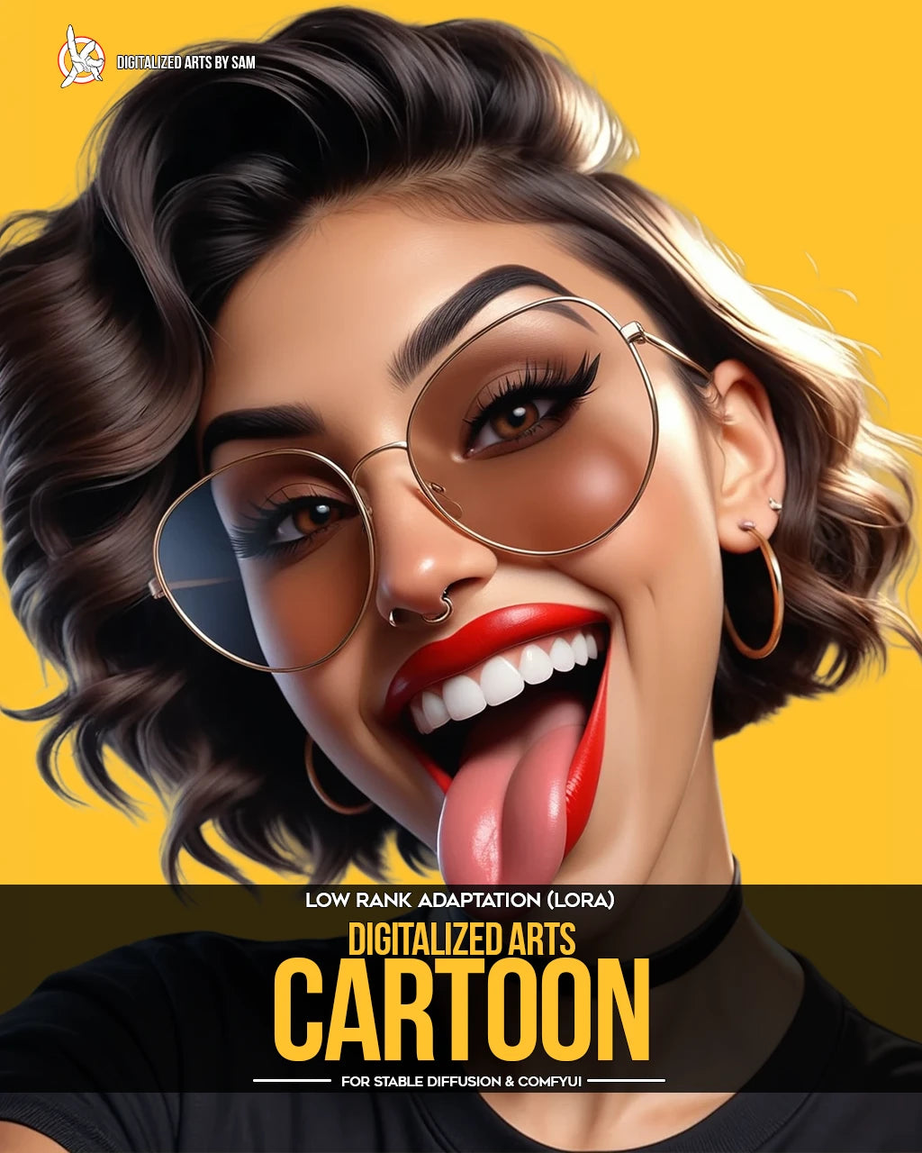 Dessin animé d'art numérisé – Pack LoRA de style cartoon western 3D professionnel