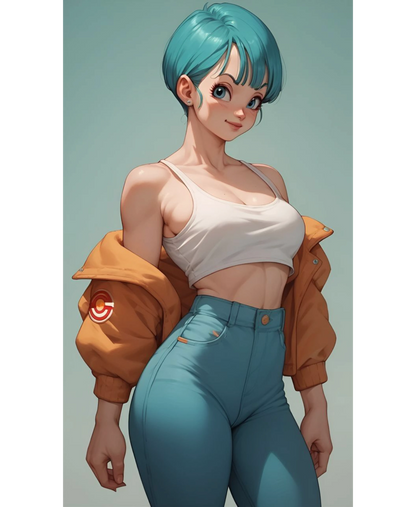 Épisode 3 - Modèle d'illustration vectorielle Dragon Ball Z de Bulma gratuit | Téléchargement Adobe Illustrator