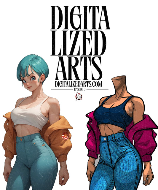 Épisode 3 - Modèle d'illustration vectorielle Dragon Ball Z de Bulma gratuit | Téléchargement Adobe Illustrator